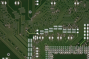 Printed circuit board with defined impedances (partial view)