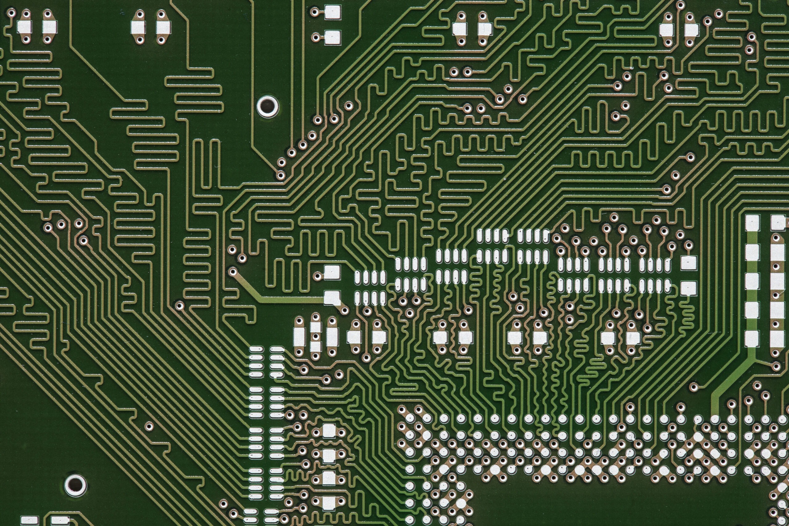 Printed circuit board with defined impedances (partial view)